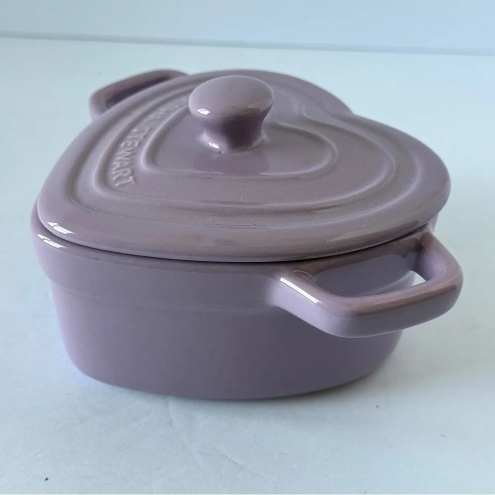 Martha Stewart Heart Cocottes Stoneware - Lavender